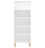 VidaXL Schoenenkast 40x36x105 cm bewerkt hout hoogglans wit