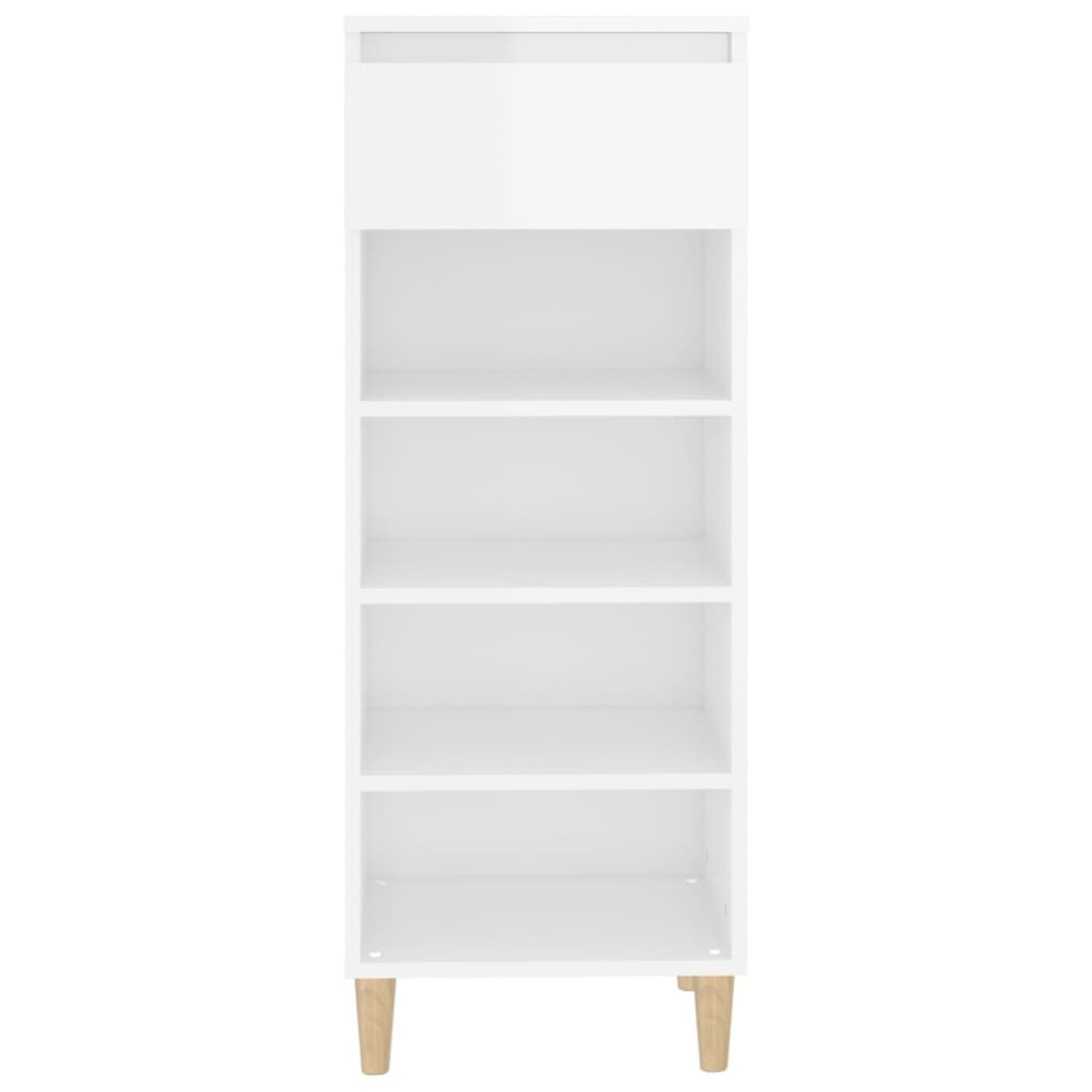 VidaXL Schoenenkast 40x36x105 cm bewerkt hout hoogglans wit