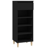 VidaXL Schoenenkast 40x36x105 cm bewerkt hout zwart