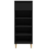 VidaXL Schoenenkast 40x36x105 cm bewerkt hout zwart