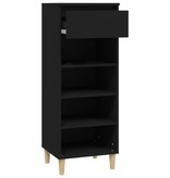 VidaXL Schoenenkast 40x36x105 cm bewerkt hout zwart