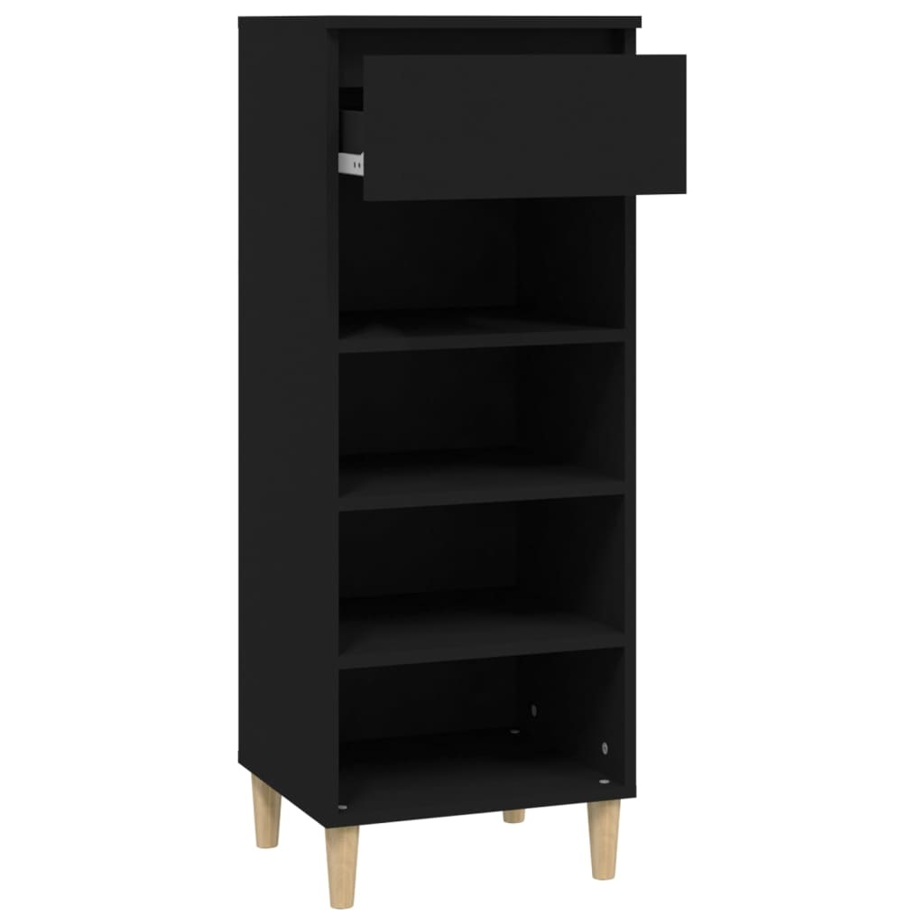 VidaXL Schoenenkast 40x36x105 cm bewerkt hout zwart