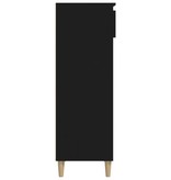 VidaXL Schoenenkast 40x36x105 cm bewerkt hout zwart