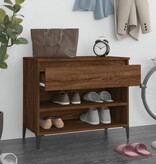 VidaXL Schoenenkast 70x36x60 cm bewerkt hout bruineikenkleurig