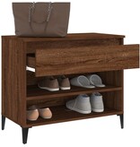 VidaXL Schoenenkast 70x36x60 cm bewerkt hout bruineikenkleurig
