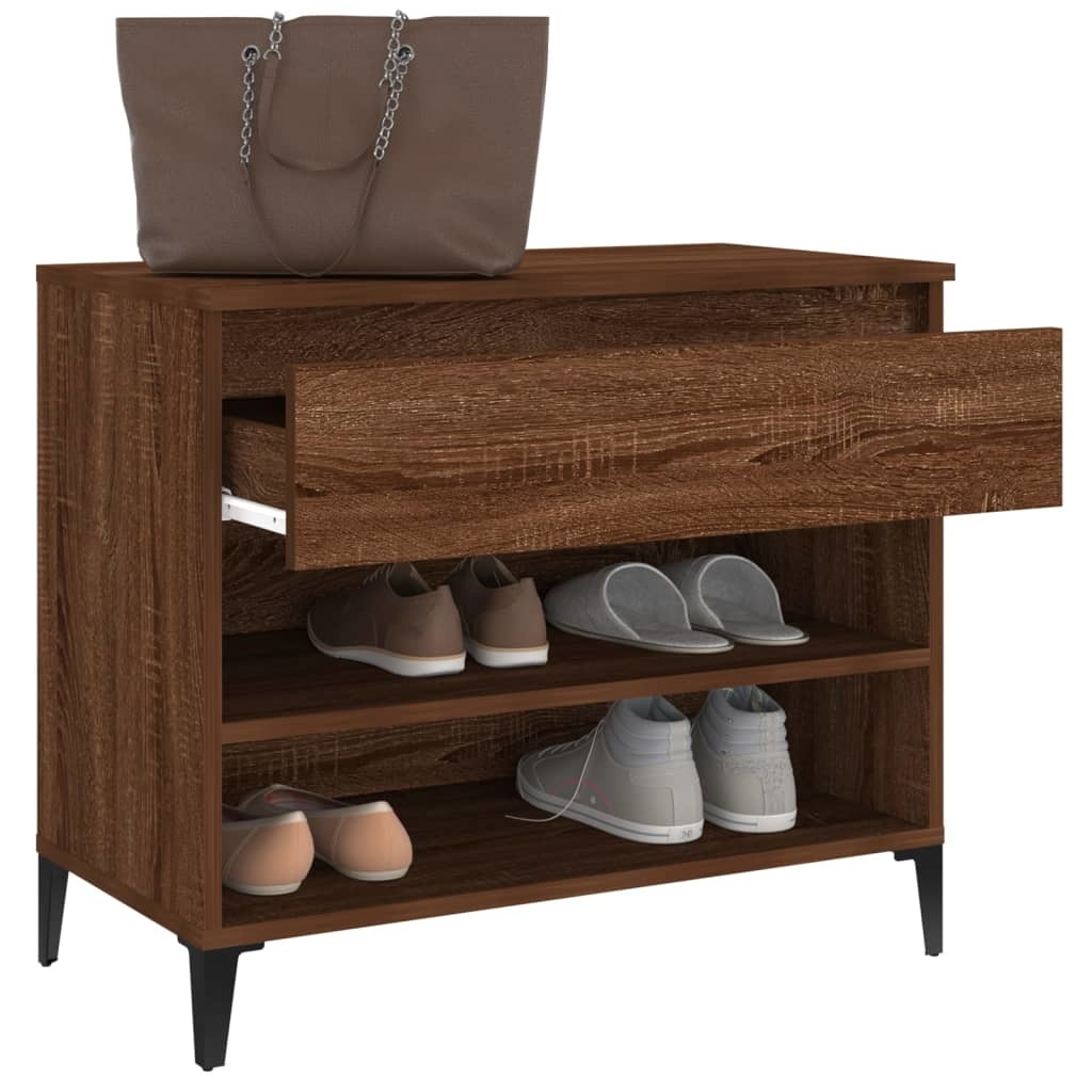 VidaXL Schoenenkast 70x36x60 cm bewerkt hout bruineikenkleurig