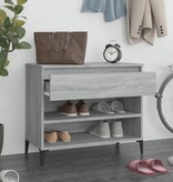 VidaXL Schoenenkast 70x36x60 cm bewerkt hout sonoma grijs