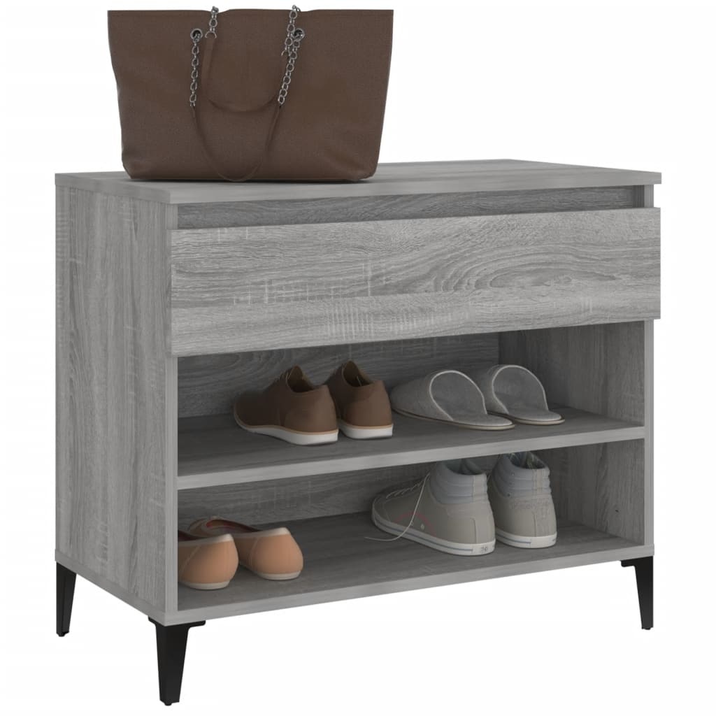 VidaXL Schoenenkast 70x36x60 cm bewerkt hout sonoma grijs