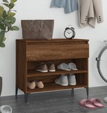 VidaXL Schoenenkast 70x36x60 cm bewerkt hout gerookt eikenkleurig