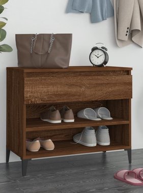 VidaXL Schoenenkast 70x36x60 cm bewerkt hout gerookt eikenkleurig