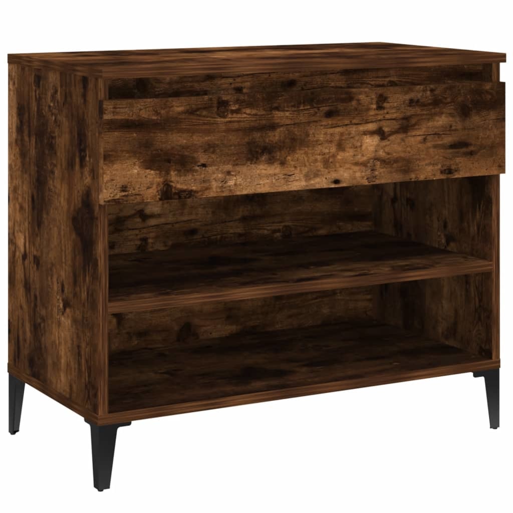 VidaXL Schoenenkast 70x36x60 cm bewerkt hout gerookt eikenkleurig