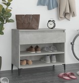 VidaXL Schoenenkast 70x36x60 cm bewerkt hout betongrijs