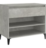VidaXL Schoenenkast 70x36x60 cm bewerkt hout betongrijs
