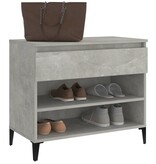 VidaXL Schoenenkast 70x36x60 cm bewerkt hout betongrijs