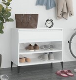 VidaXL Schoenenkast 70x36x60 cm bewerkt hout hoogglans wit