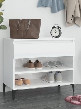 VidaXL Schoenenkast 70x36x60 cm bewerkt hout hoogglans wit