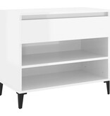 VidaXL Schoenenkast 70x36x60 cm bewerkt hout hoogglans wit