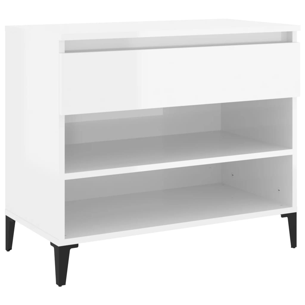 VidaXL Schoenenkast 70x36x60 cm bewerkt hout hoogglans wit