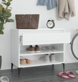 VidaXL Schoenenkast 70x36x60 cm bewerkt hout hoogglans wit