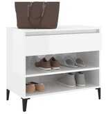 VidaXL Schoenenkast 70x36x60 cm bewerkt hout hoogglans wit
