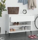 VidaXL Schoenenkast 70x36x60 cm bewerkt hout wit