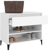VidaXL Schoenenkast 70x36x60 cm bewerkt hout wit