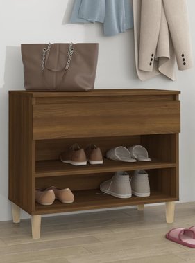 VidaXL Schoenenkast 70x36x60 cm bewerkt hout bruineikenkleurig