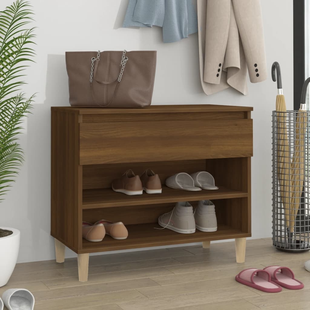 VidaXL Schoenenkast 70x36x60 cm bewerkt hout bruineikenkleurig