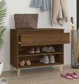 VidaXL Schoenenkast 70x36x60 cm bewerkt hout bruineikenkleurig