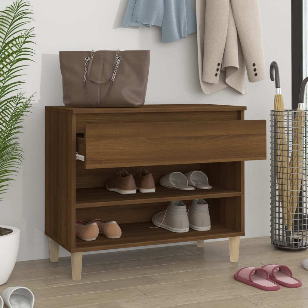 VidaXL Schoenenkast 70x36x60 cm bewerkt hout bruineikenkleurig