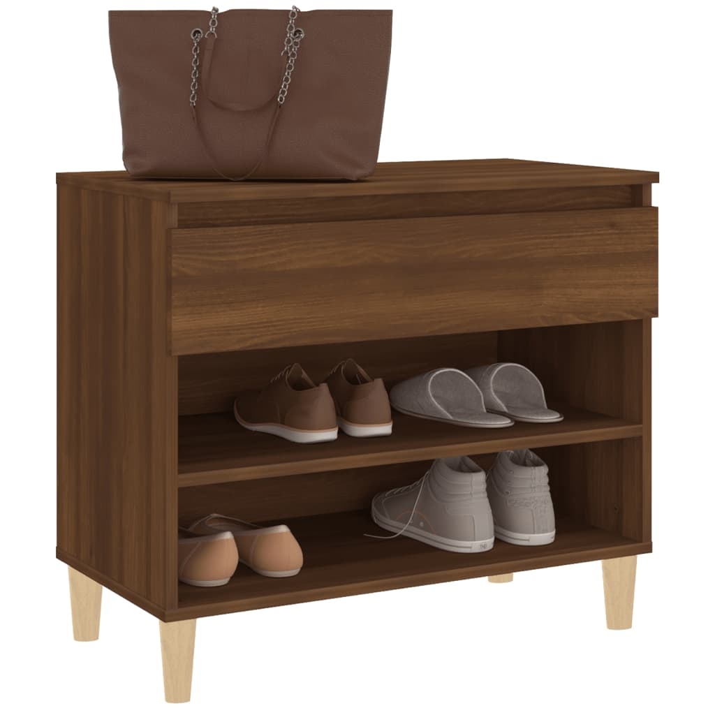 VidaXL Schoenenkast 70x36x60 cm bewerkt hout bruineikenkleurig