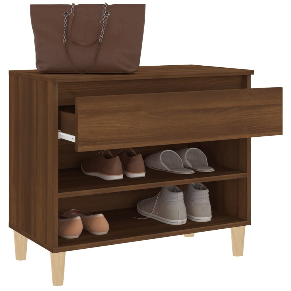 VidaXL Schoenenkast 70x36x60 cm bewerkt hout bruineikenkleurig