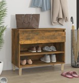 VidaXL Schoenenkast 70x36x60 cm bewerkt hout gerookt eikenkleurig
