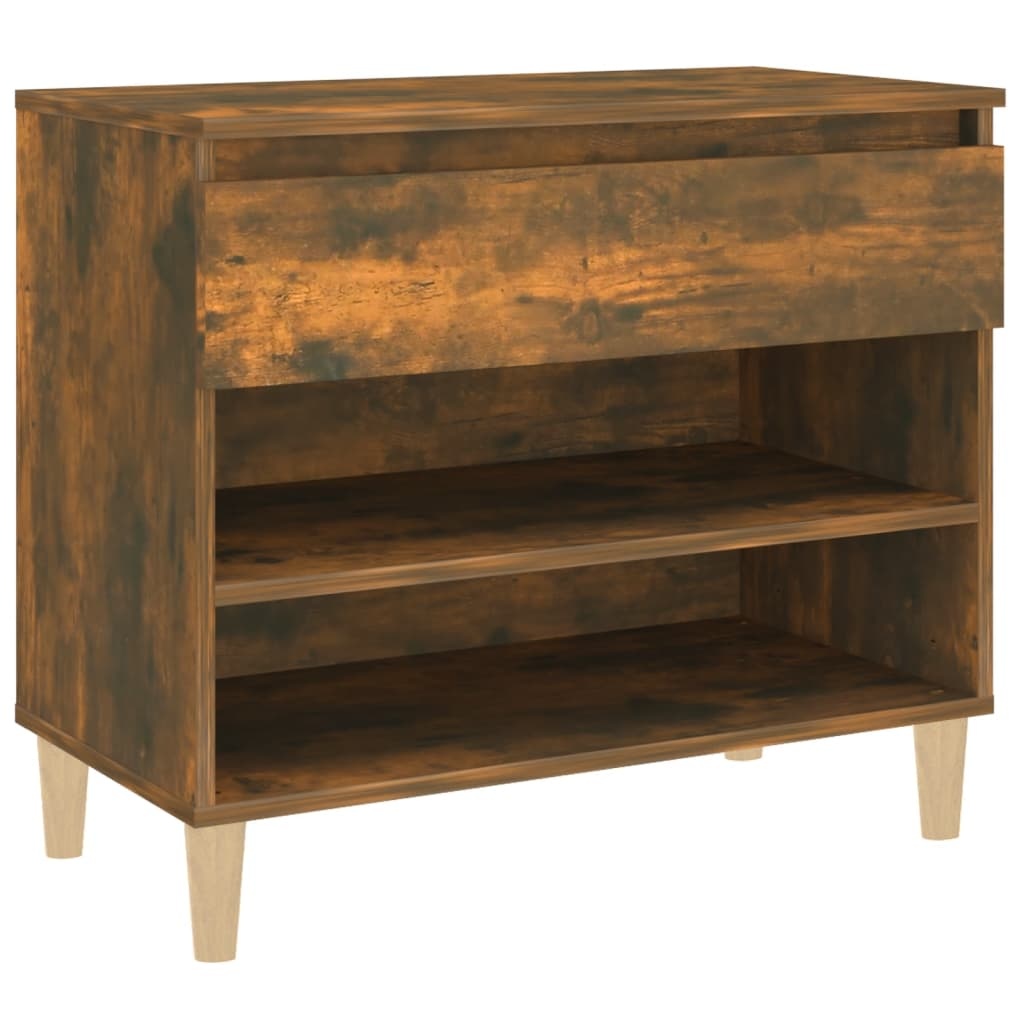 VidaXL Schoenenkast 70x36x60 cm bewerkt hout gerookt eikenkleurig
