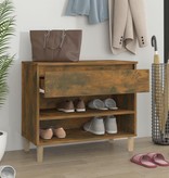 VidaXL Schoenenkast 70x36x60 cm bewerkt hout gerookt eikenkleurig