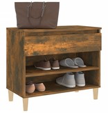 VidaXL Schoenenkast 70x36x60 cm bewerkt hout gerookt eikenkleurig