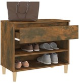 VidaXL Schoenenkast 70x36x60 cm bewerkt hout gerookt eikenkleurig