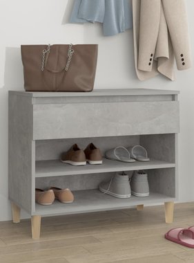 VidaXL Schoenenkast 70x36x60 cm bewerkt hout betongrijs