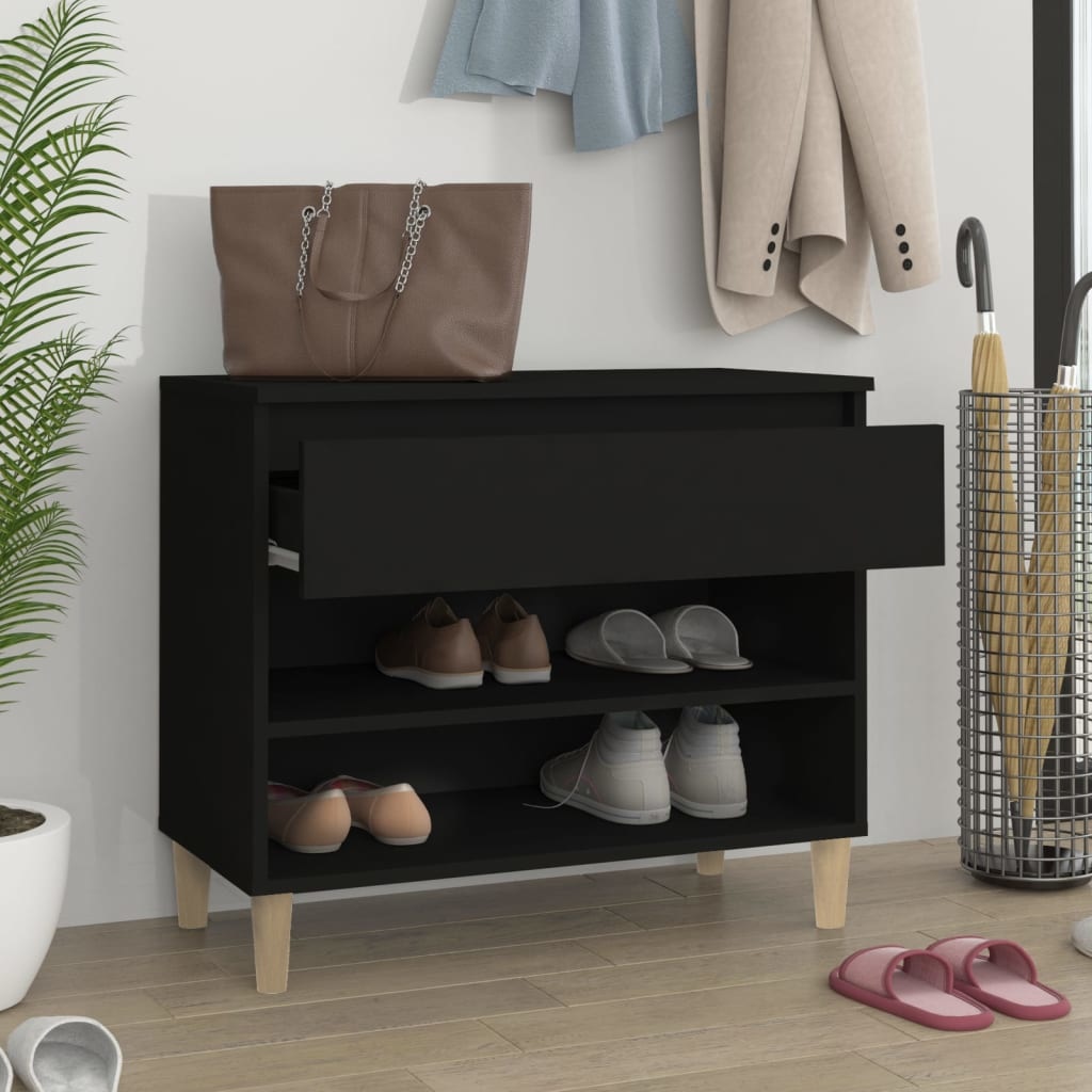 VidaXL Schoenenkast 70x36x60 cm bewerkt hout zwart