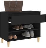VidaXL Schoenenkast 70x36x60 cm bewerkt hout zwart