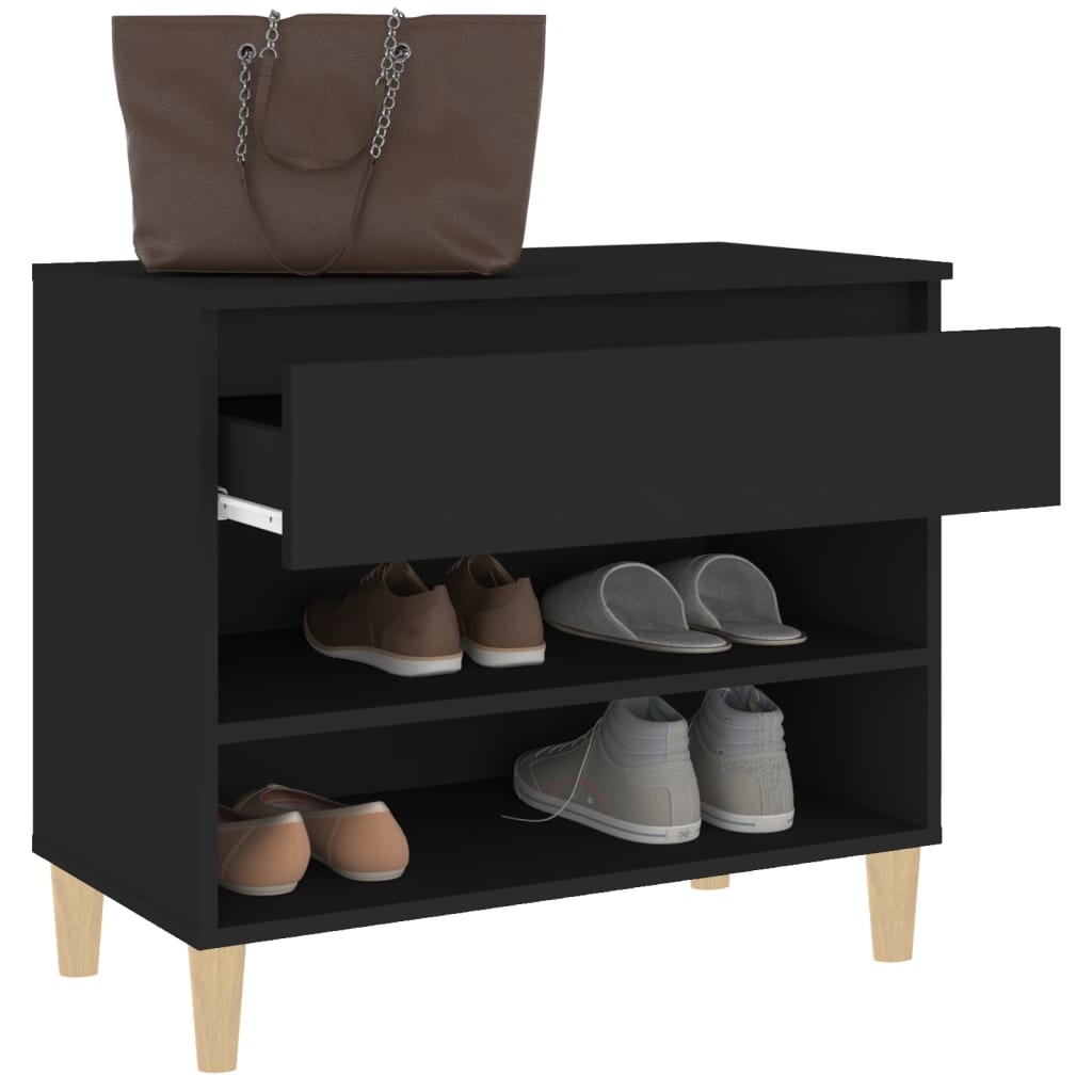 VidaXL Schoenenkast 70x36x60 cm bewerkt hout zwart