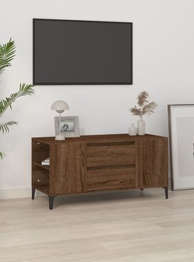 VidaXL Tv-meubel 102x44,5x50 cm bewerkt hout bruineikenkleurig