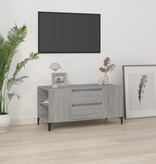 VidaXL Tv-meubel 102x44,5x50 cm bewerkt hout grijs sonoma eikenkleurig