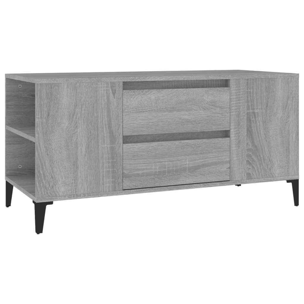 VidaXL Tv-meubel 102x44,5x50 cm bewerkt hout grijs sonoma eikenkleurig