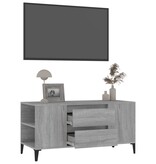 VidaXL Tv-meubel 102x44,5x50 cm bewerkt hout grijs sonoma eikenkleurig