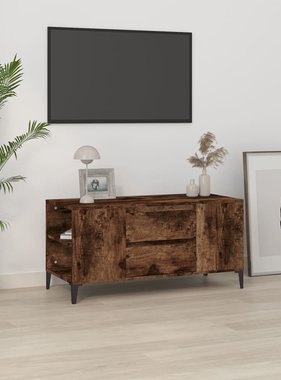 VidaXL Tv-meubel 102x44,5x50 cm bewerkt hout gerookt eikenkleurig