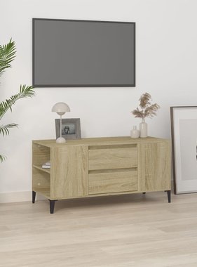 VidaXL Tv-meubel 102x44,5x50 cm bewerkt hout sonoma eikenkleurig
