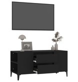 VidaXL Tv-meubel 102x44,5x50 cm bewerkt hout zwart