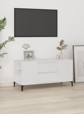 VidaXL Tv-meubel 102x44,5x50 cm bewerkt hout wit