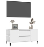 VidaXL Tv-meubel 102x44,5x50 cm bewerkt hout wit